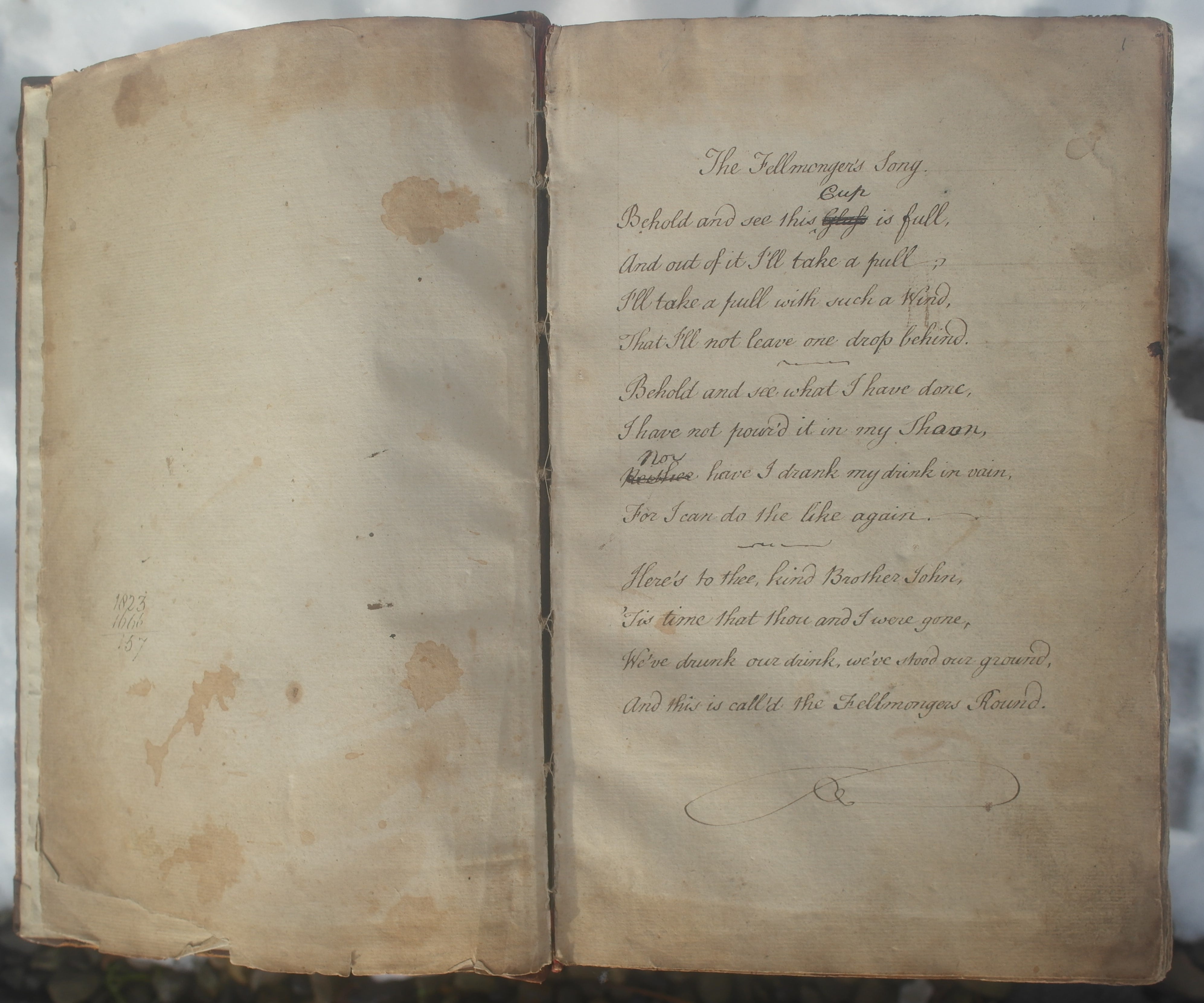 fellmongers minute book open